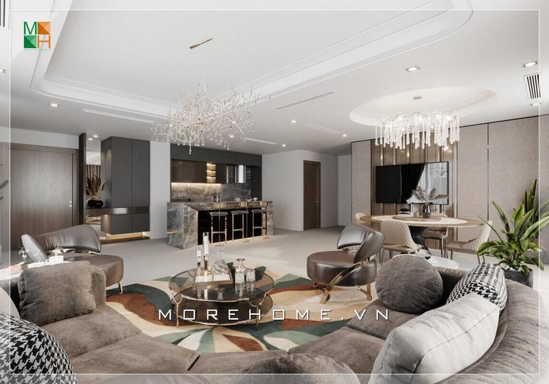 Chiêm ngưỡng mẫu thiết kế nội thất phòng khách dành cho chung cư cao cấp, nhà phố sang trọng và biệt thự tiện nghi rất hiện đại.